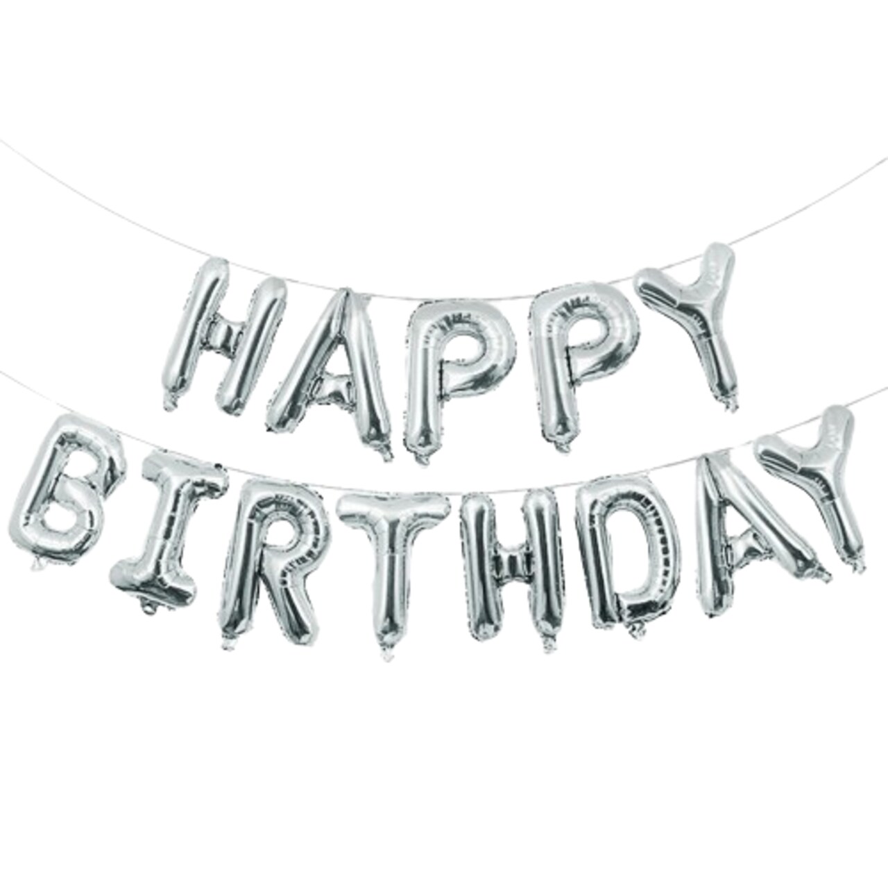 Happy Birthday Balloons Banner for Self-Inflating Party Decoration